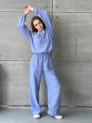 Костюм льняной с эффектом мятости